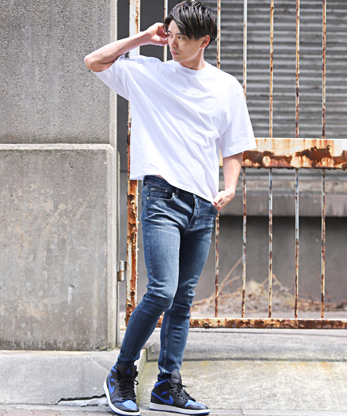 mnml(ミニマル)/ X165 PAISLEY STRETCH DENIM -BLACK- | WALKIN