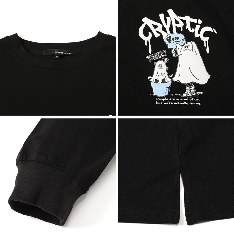 ロンT メンズ レディース 長袖 Tシャツ 春 夏 秋 発泡プリント バック