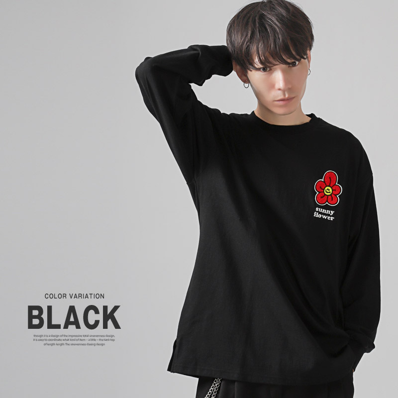 ロンT メンズ レディース 長袖 Tシャツ 春 夏 秋 トップス 刺繍 ワン