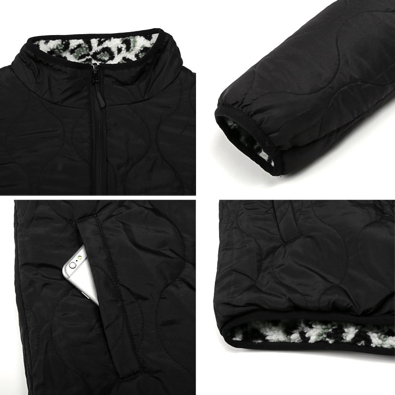 ボアジャケット メンズ レディース ボア キルト 中綿 リバーシブル