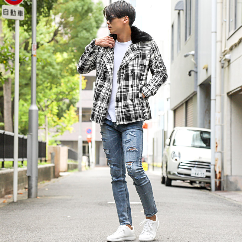 Bernings Sho バーニングショー コート メンズ ハーフ丈 ハーフコート