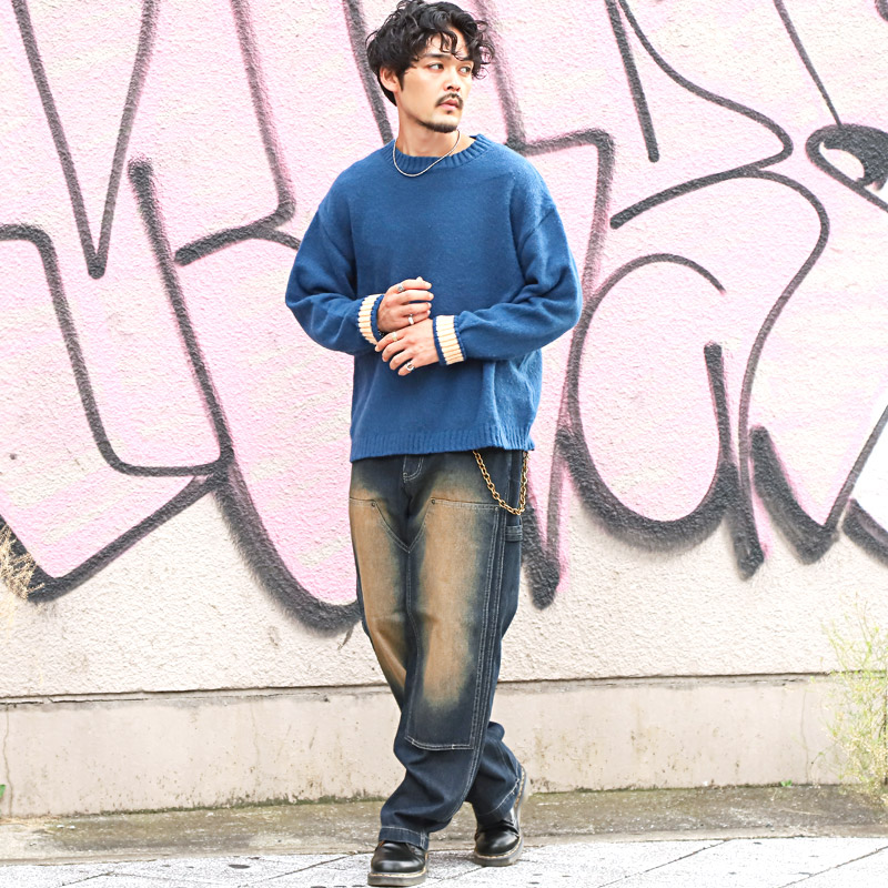 デニムパンツ メンズ ジーンズ ダブルニー ペインターパンツ