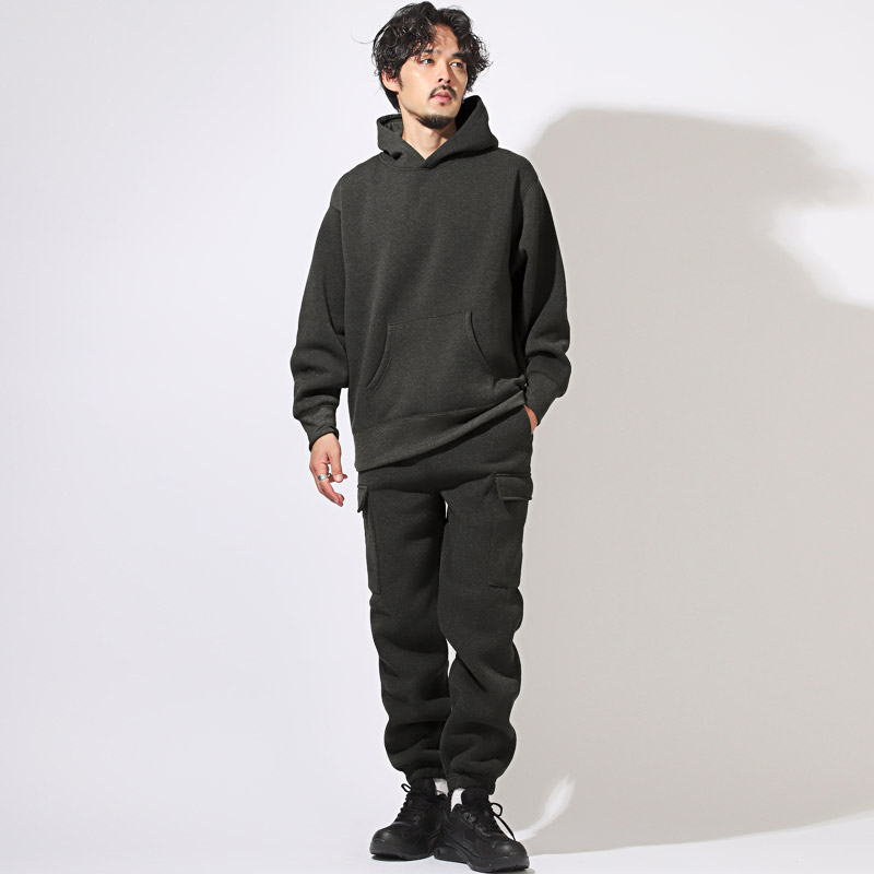 裏起毛スウェットカーゴパンツ・セットアップ・裏起毛パンツ・裏ボア・暖かい・オーバーサイズ・ワイドパンツ・おしゃれ・韓国 9