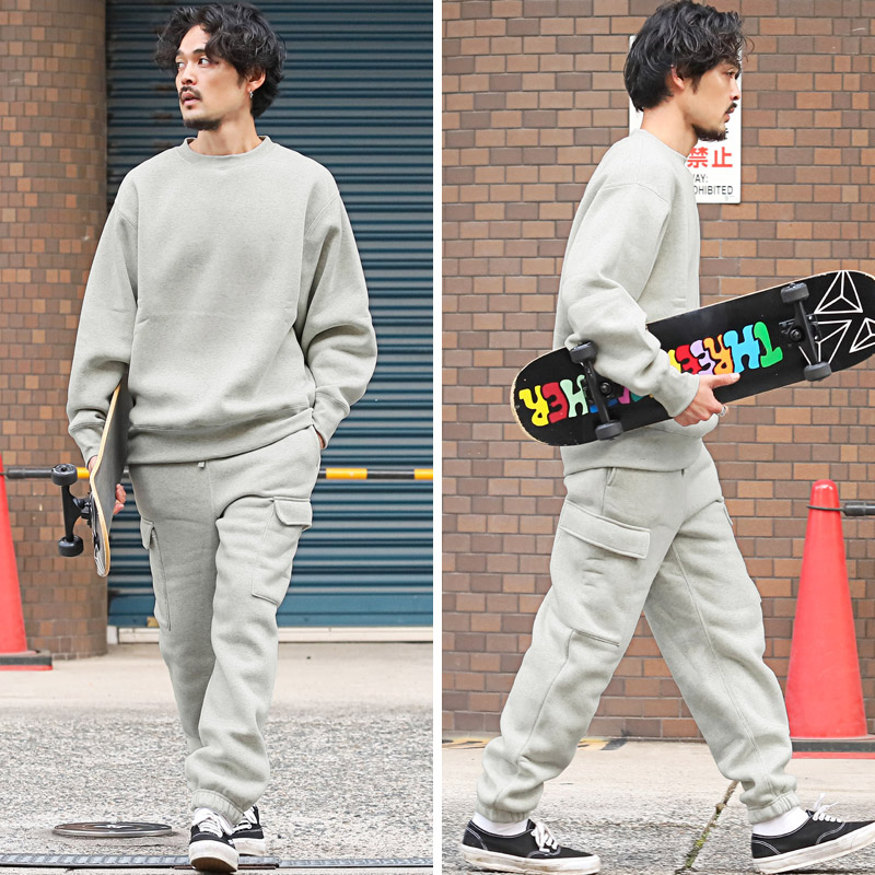 裏起毛スウェットカーゴパンツ・セットアップ・裏起毛パンツ・裏ボア・暖かい・オーバーサイズ・ワイドパンツ・おしゃれ・韓国 7