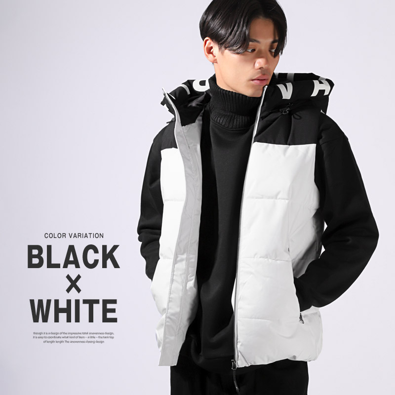中綿ベスト メンズ レディース ベストジャケット 大きいサイズ フード