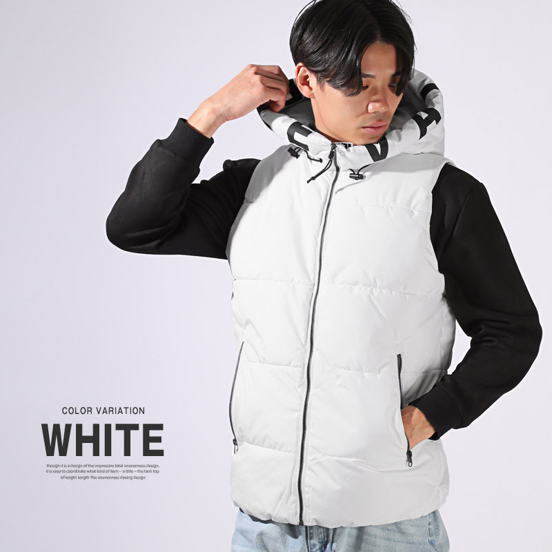 中綿ベスト メンズ レディース ベストジャケット 大きいサイズ フード