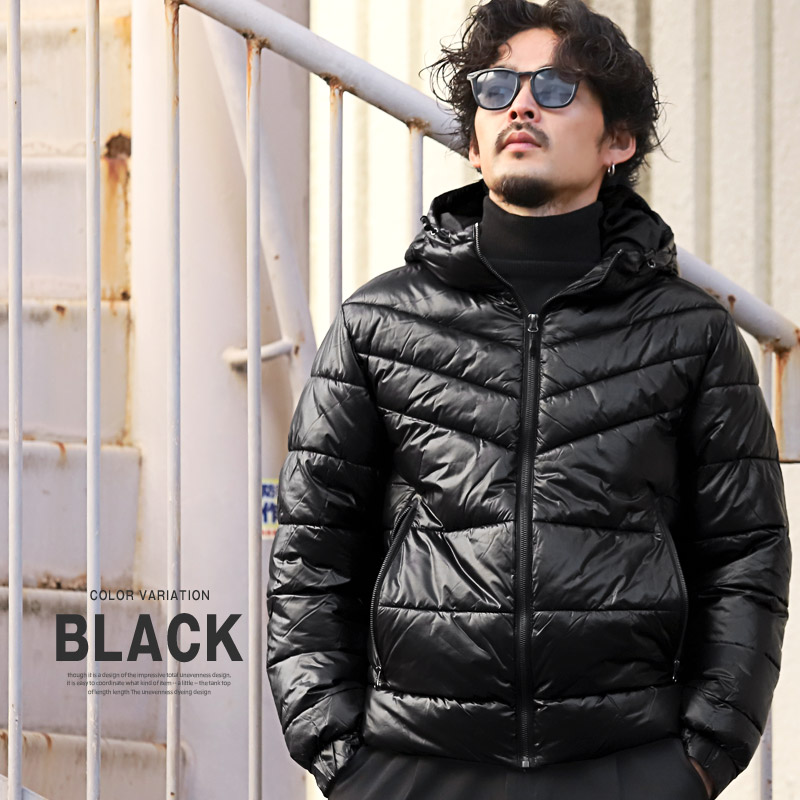 中綿ジャケット メンズ レディース フェイクダウン ブルゾン キルト