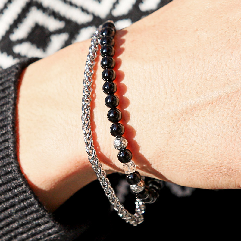 メール便】ブレスレット メンズ レディース ストーン 天然石 韓国