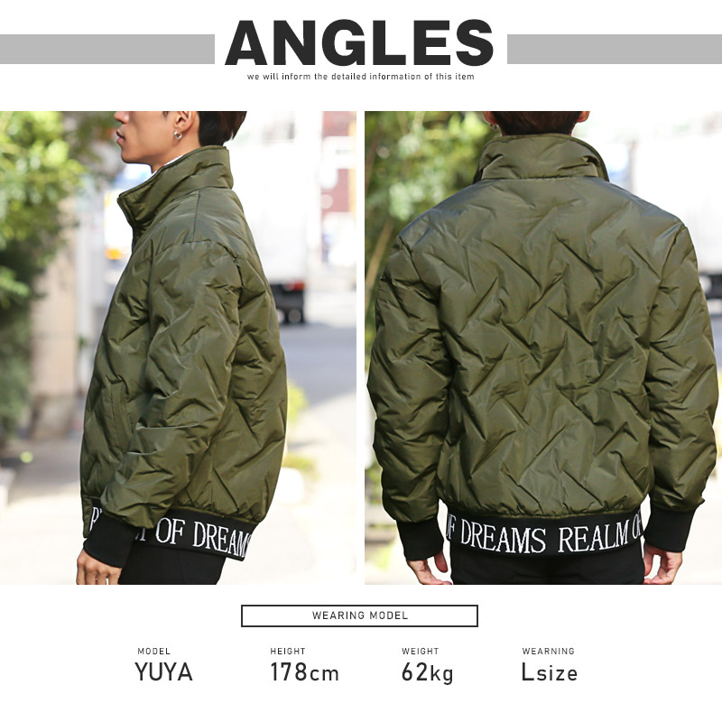 中綿ジャケット メンズ レディース ブルゾン フェイクダウン 暖か