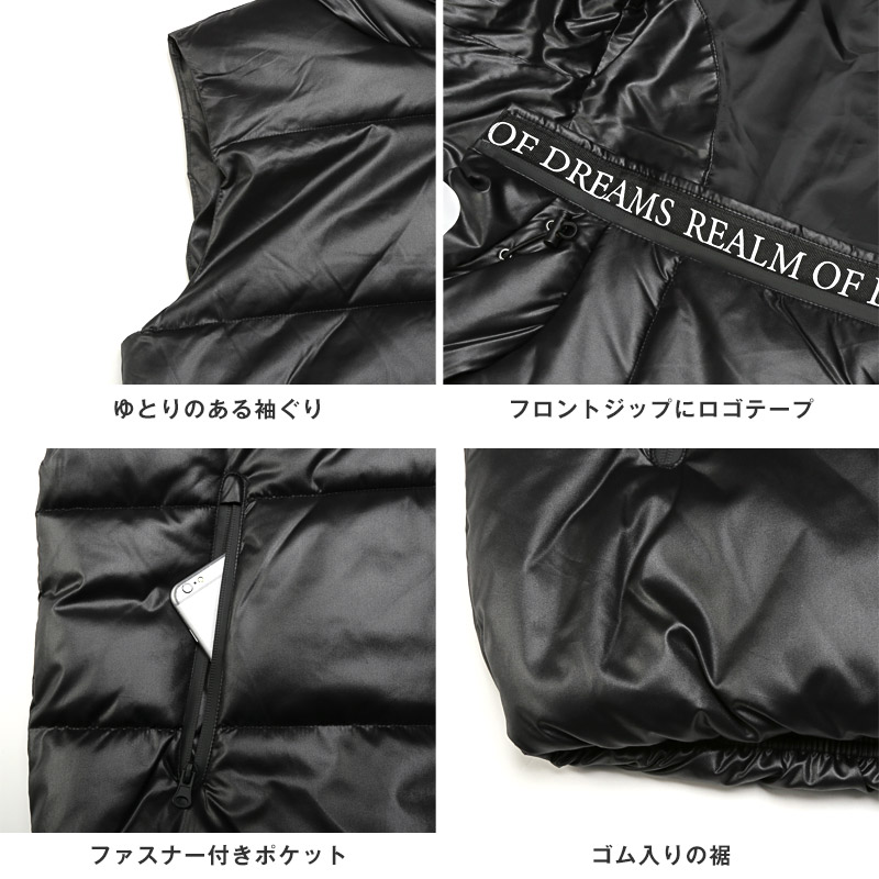 中綿ベスト メンズ レディース ベストジャケット 暖かい 防寒 大きい