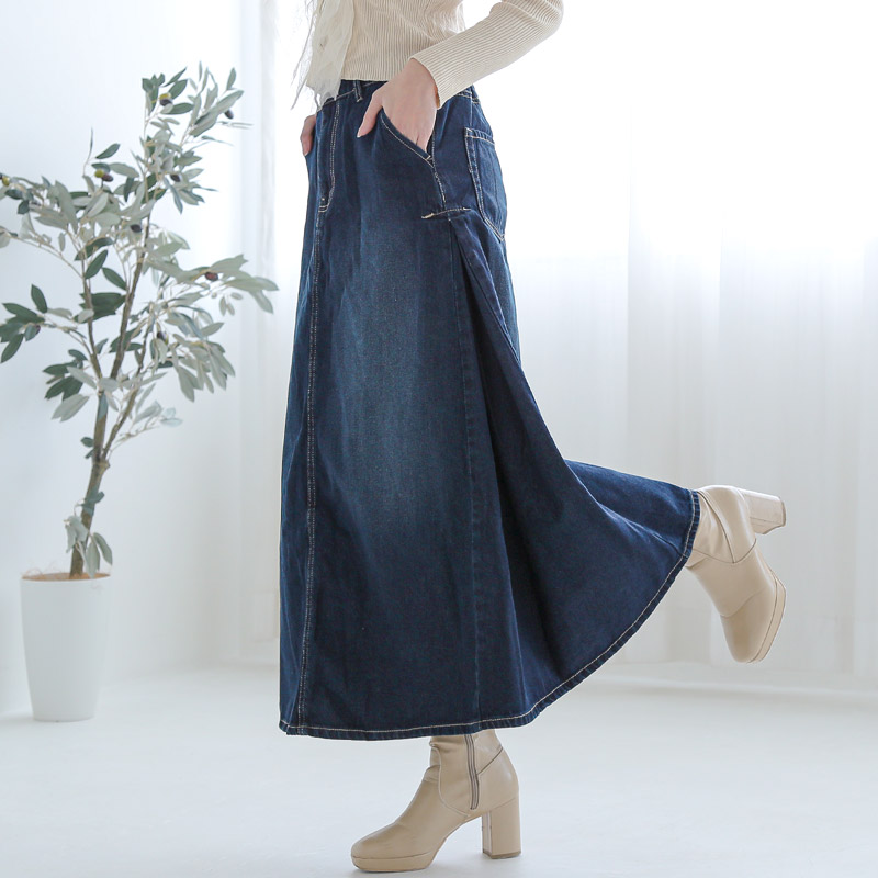 デニムスカート レディース ロングスカート フレアスカート スカート