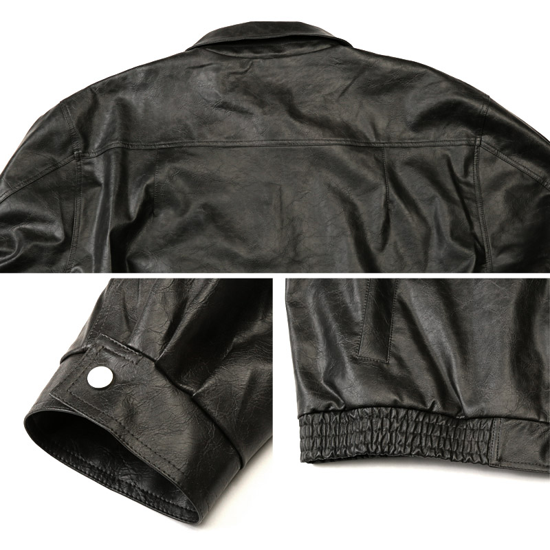 ブルゾン ジャケット PUレザー レザージャケット レザーブルゾン