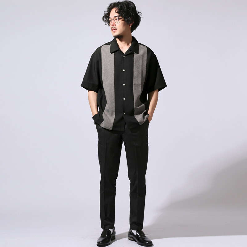 ボトムス別売り】半袖シャツ 開襟シャツ キューバシャツ メンズ