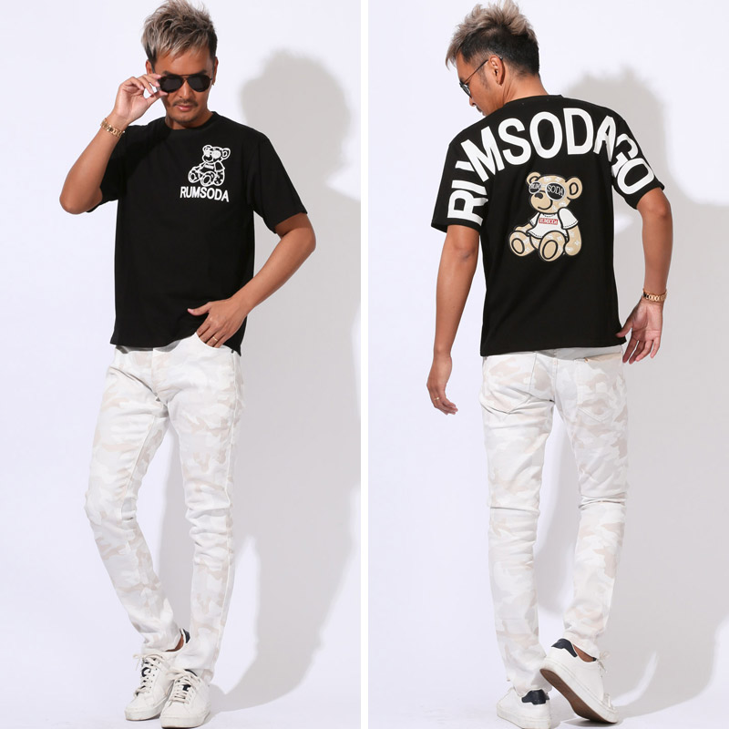 RUMSODA ラムソーダ Tシャツ 半袖 トップス カットソー メンズ ブランド テディベア クマ バックプリント aa-3514 |  | 11