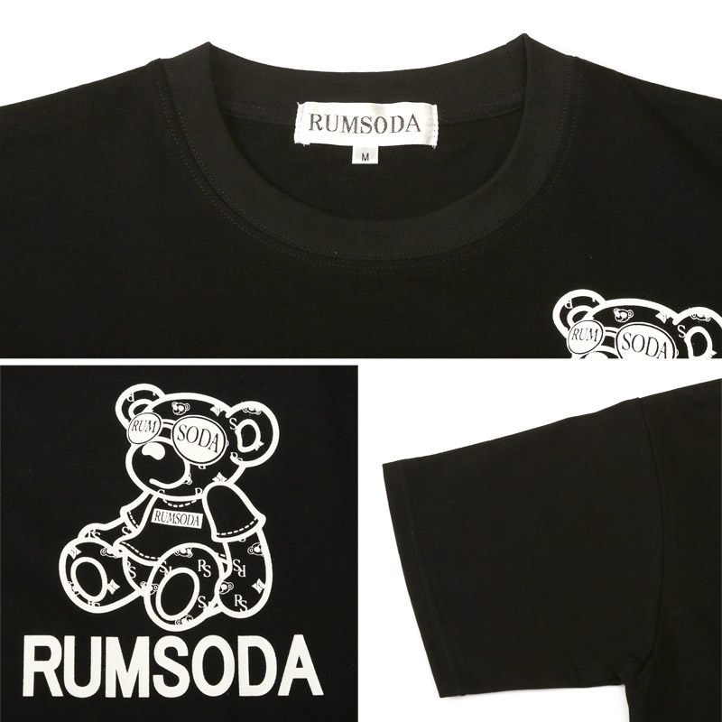 RUMSODA ラムソーダ Tシャツ 半袖 トップス カットソー メンズ ブランド テディベア クマ バックプリント aa-3514 |  | 13