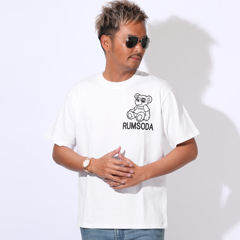 RUMSODA ラムソーダ Tシャツ 半袖 トップス カットソー メンズ ブランド テディベア クマ バックプリント aa-3514 |  | 01
