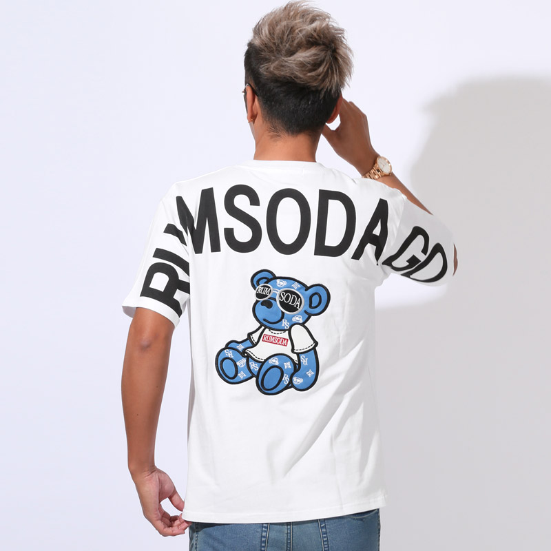 RUMSODA ラムソーダ Tシャツ 半袖 トップス カットソー メンズ ブランド テディベア クマ バックプリント aa-3514 |  | 08