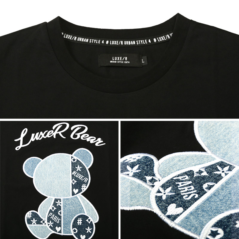 LUXE/R ラグジュ Tシャツ 半袖 トップス カットソー メンズ ブランド 刺繍 ワッペン アップリケ デニム M L XL aa-3517 |  | 08