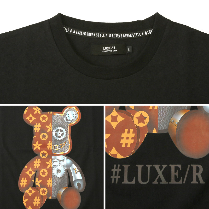LUXE/R ラグジュ Tシャツ 半袖 トップス カットソー メンズ ブランド プリント ロゴ クマ テディベア M L XL aa-3531 |  | 08