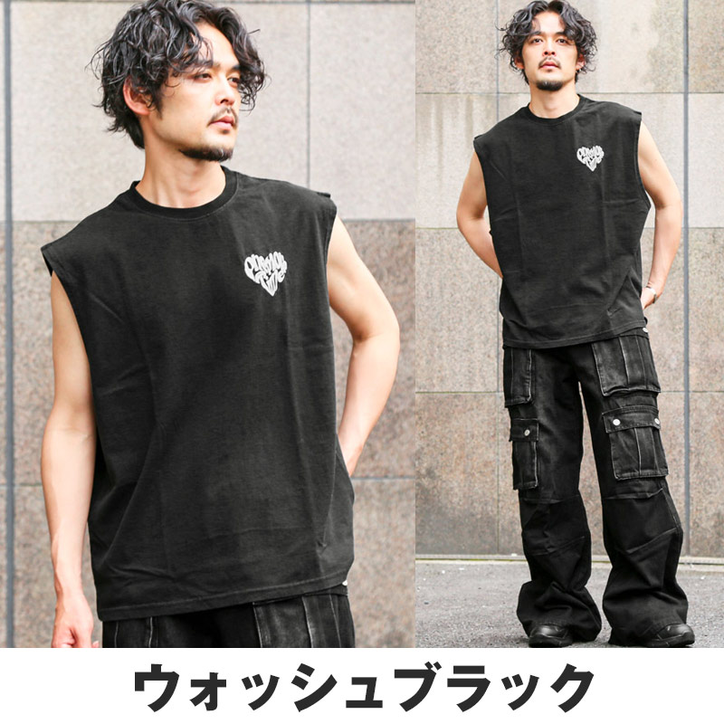 ノースリーブ Tシャツ タンクトップ メンズ 袖なし トップス