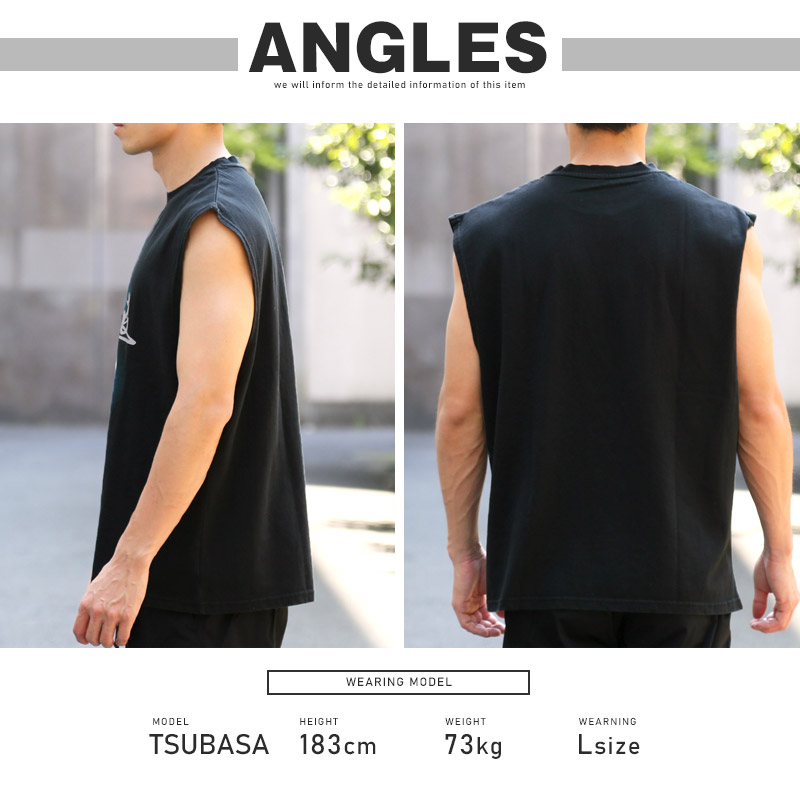 Tシャツ ノースリーブ スリーブレス メンズ トップス スリーブレスT
