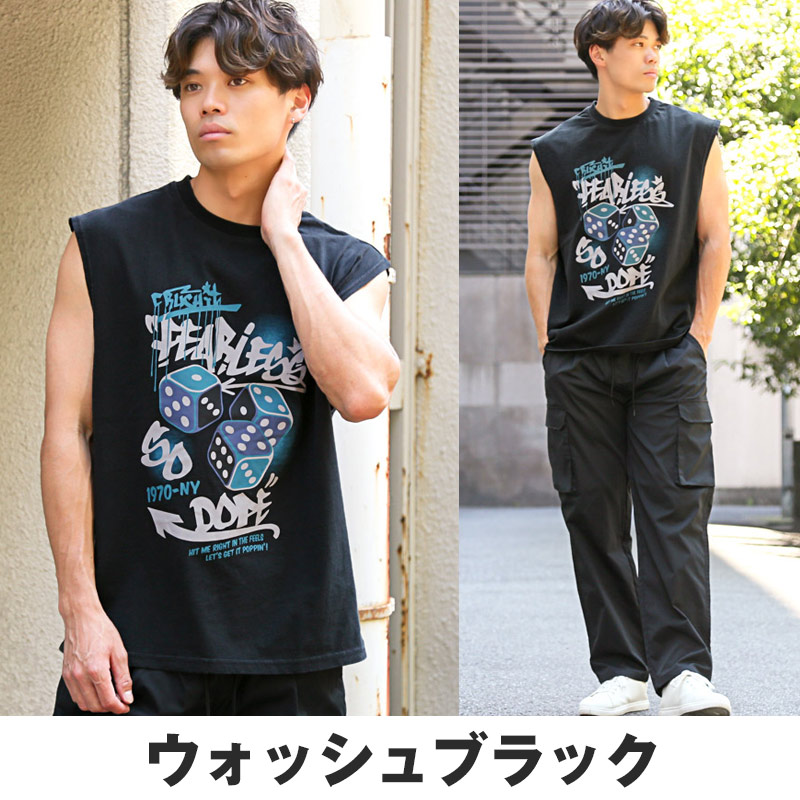 Tシャツ ノースリーブ スリーブレス メンズ トップス スリーブレスT