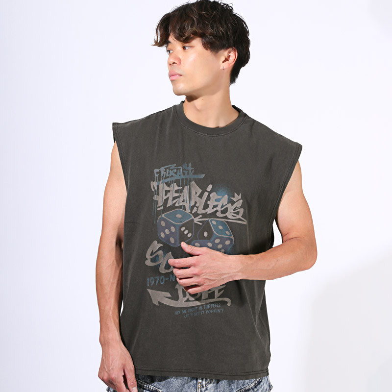 Tシャツ ノースリーブ スリーブレス メンズ トップス スリーブレスT