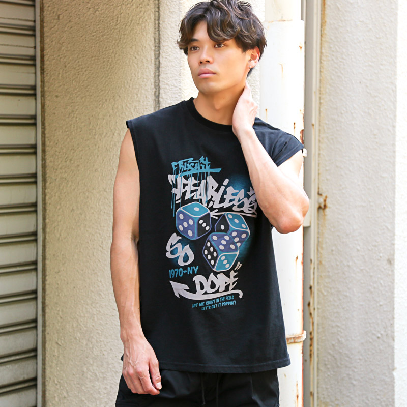 Tシャツ ノースリーブ スリーブレス メンズ トップス スリーブレスT