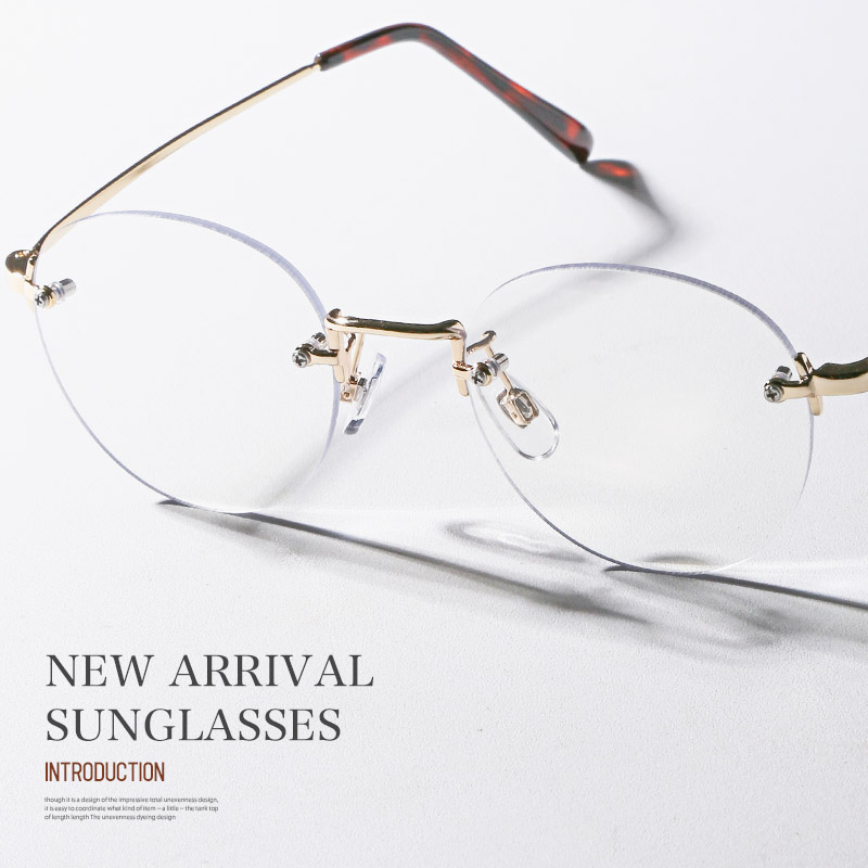 サングラス リムレスサングラス ラウンドサングラス メンズ レディース