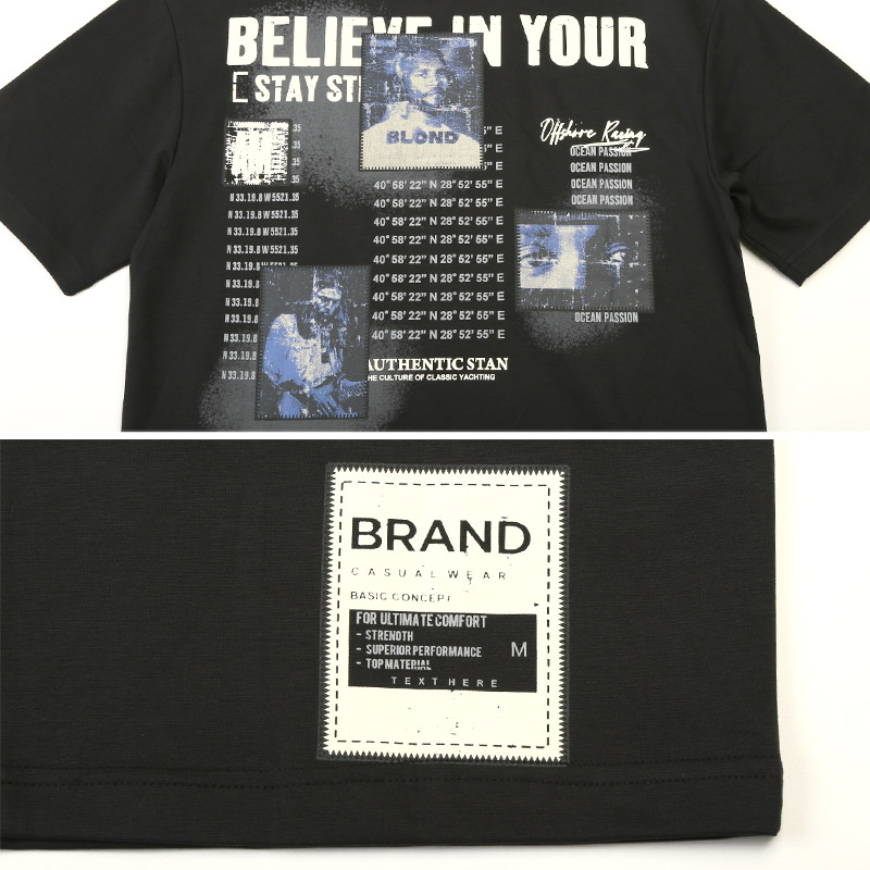 Tシャツ 半袖 メンズ レディース 半袖Tシャツ バックプリント フォト