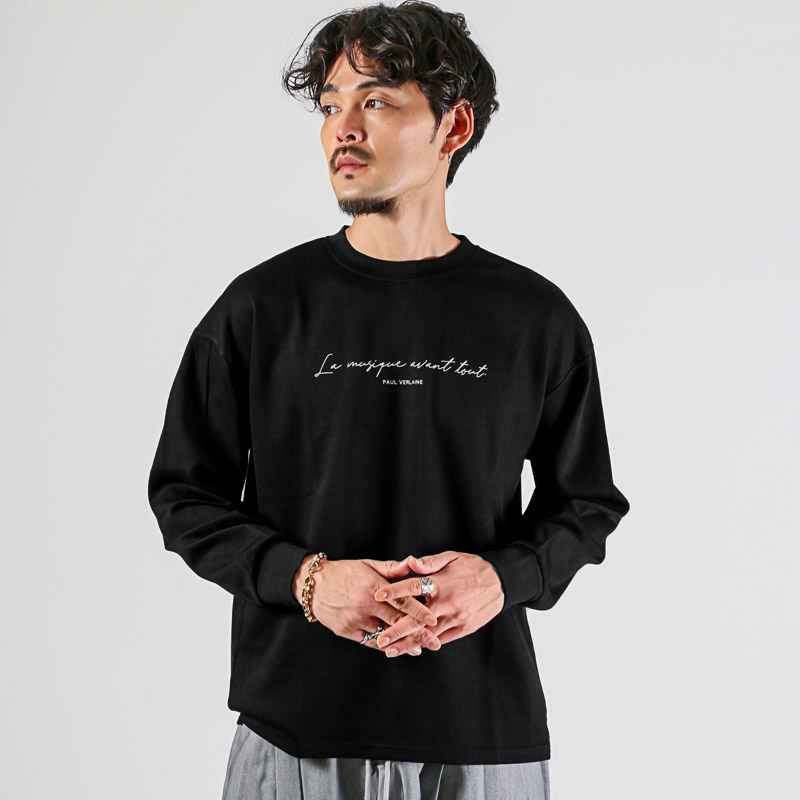 ロンT 長袖Tシャツ Tシャツ 長袖 メンズ ロングスリーブ ロゴ バック