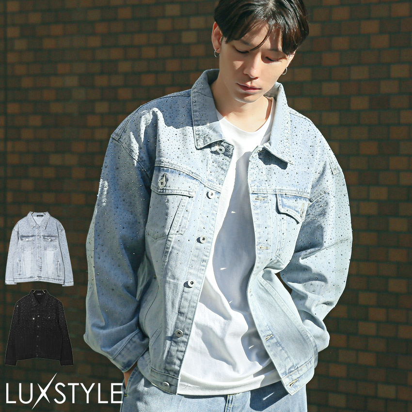 デニムジャケット Gジャン メンズ レディース ラインストーン ジーンズ