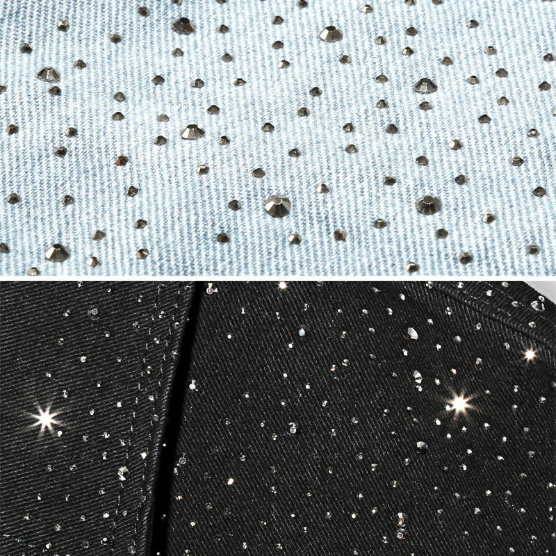 デニムジャケット Gジャン メンズ レディース ラインストーン ジーンズ