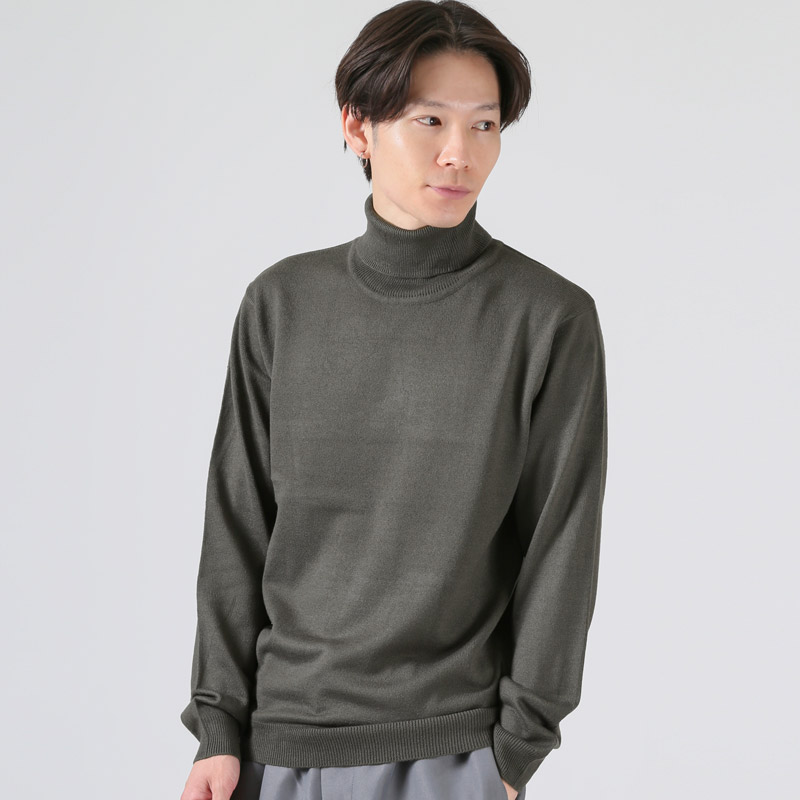ニットセーター メンズ レディース カシミヤタッチ タートルネック