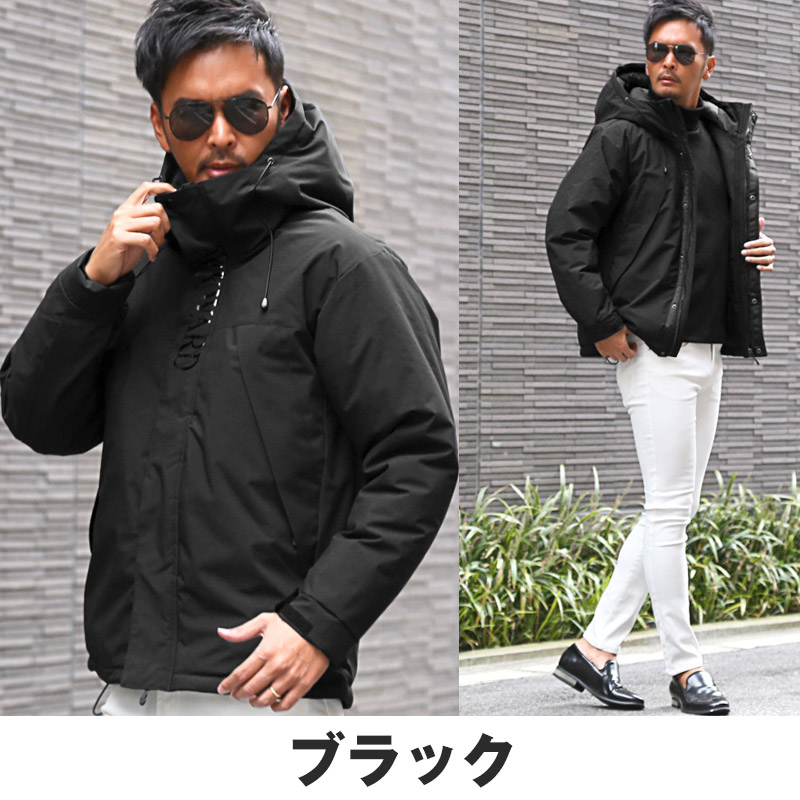 中綿ジャケット マウンテンパーカー メンズ アウター フェイクダウン