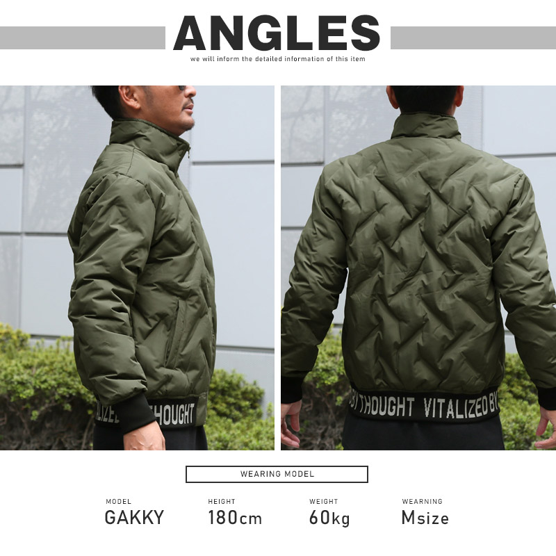 中綿ジャケット ブルゾン メンズ フェイクダウン 暖か ファイバー