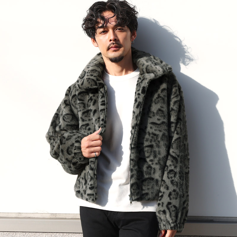 FRAMeWORK レオパードエコファーブルゾン ファーブルゾン ブルゾン ジャケット メンズ レディース 長袖 フェイク