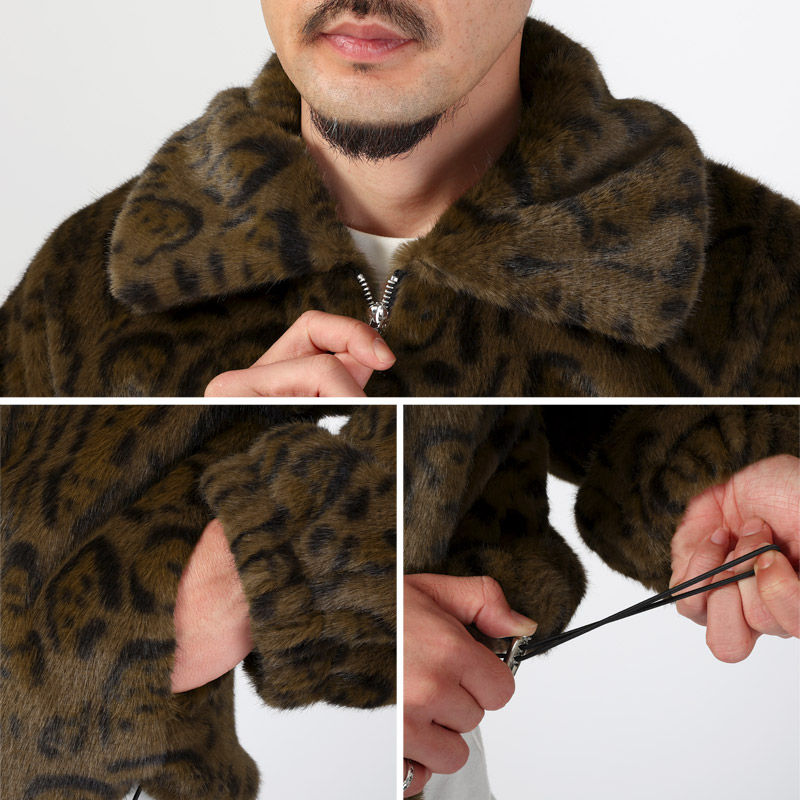 ファーブルゾン ブルゾン ジャケット メンズ レディース 長袖 フェイク