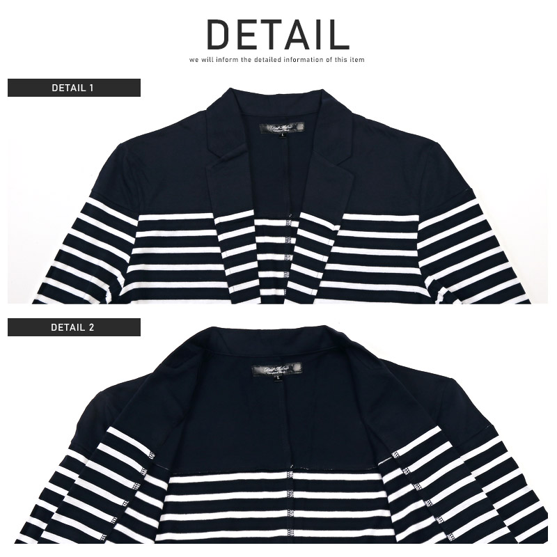テーラードジャケットメンズ薄手無地ボーダーテーラードジャケットカーディガン羽織り綿コットンシンプル通勤レディースカジュアル大人上品ビターBITTERファッション春夏pm-3617 10