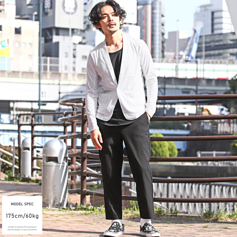 テーラードジャケットメンズ薄手無地ボーダーテーラードジャケットカーディガン羽織り綿コットンシンプル通勤レディースカジュアル大人上品ビターBITTERファッション春夏pm-3617 7