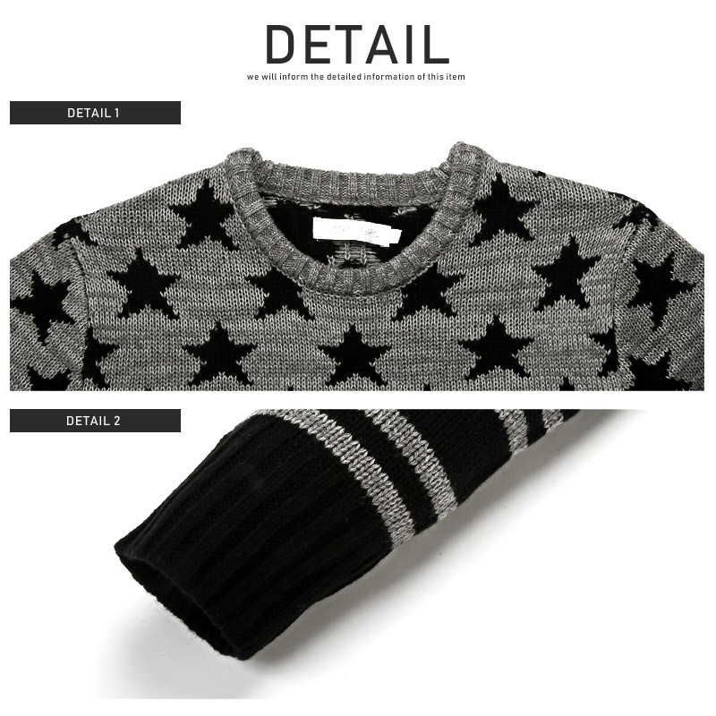 ニット メンズ セーター 星柄 星 スター ビター系 アメカジ クルーネック ボーダー 長袖 星条旗 Sale 73 Off