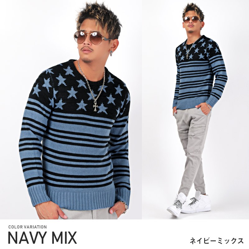 星柄ニット メンズの商品一覧 通販 Yahoo ショッピング