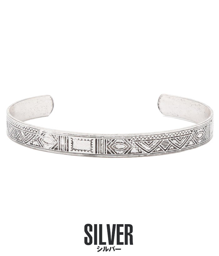 バングル ブレスレット メンズ アクセサリー シルバー ネイティブ デザイン シルバーネイティブパターンデザインバングル アクセ メンズアクセ シルバー アクセ Pm 7508 Luxstyle 通販 Yahoo ショッピング