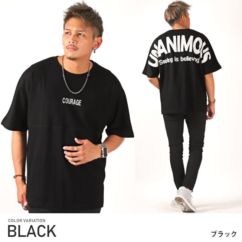 Tシャツ メンズ 半袖 5分袖 クルーネック 英字 ロゴ プリント ビッグシルエット ストリート |  | 02