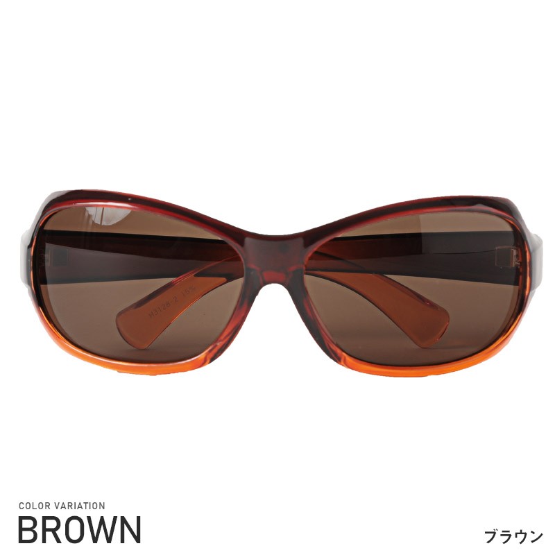 サングラス メンズ レディース グラサン バタフライ オーバル Uvカット 黒縁 小顔効果 ビター系 Pm 9152 Luxstyle 通販 Yahoo ショッピング