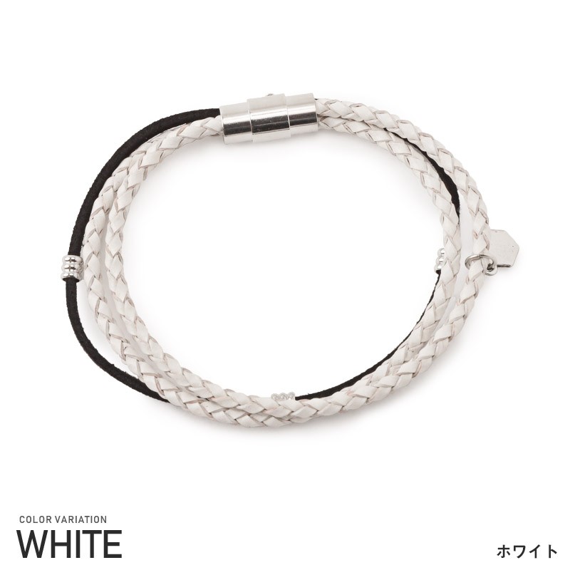 △メール便対象△ ブレスレット メンズ 編み込み PUレザー チャーム