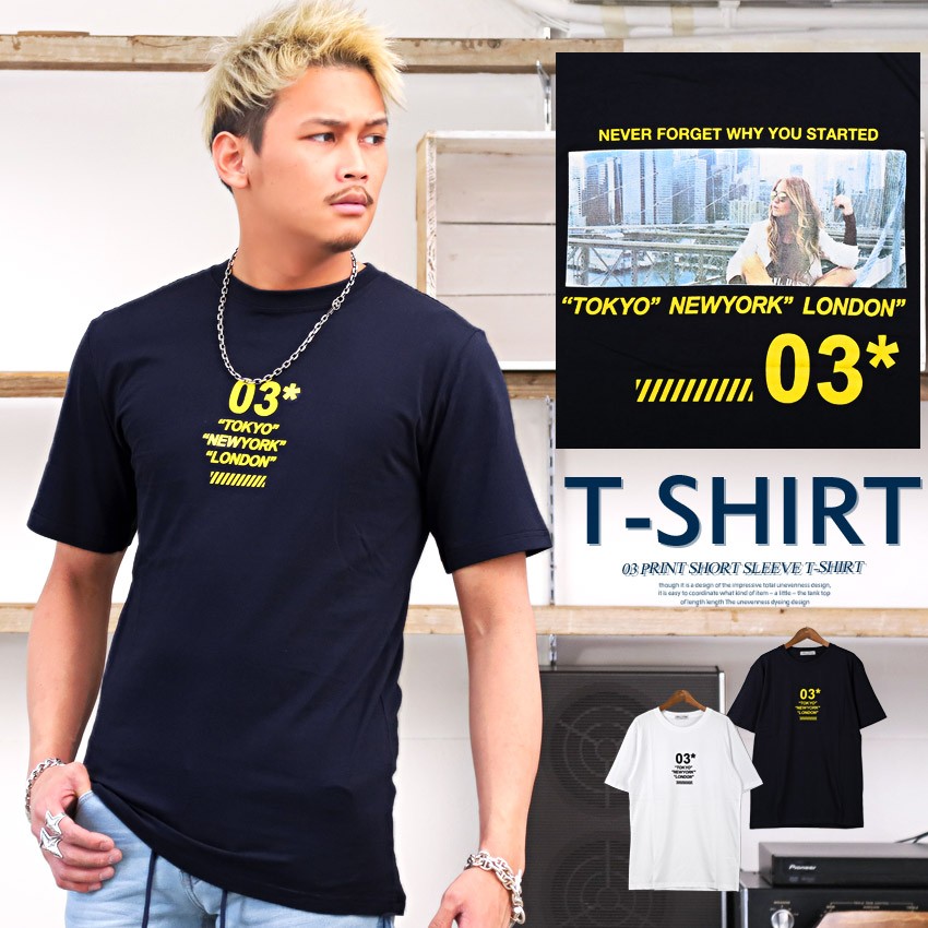 Tシャツ メンズ 半袖 プリント ロゴ ガールズフォト カットソー