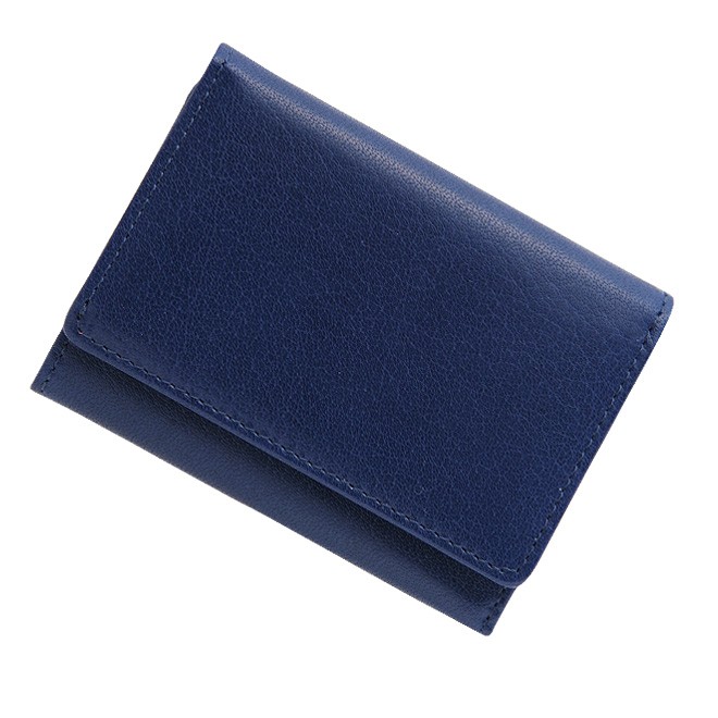 極小財布 バッファローレザー/水牛革「ブルー 」\13,000(税抜) 日本製