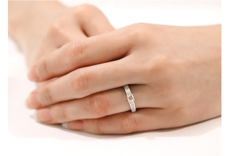 K18 ピンクダイヤモンド エタニティリング 計0.634ct『Feerique
