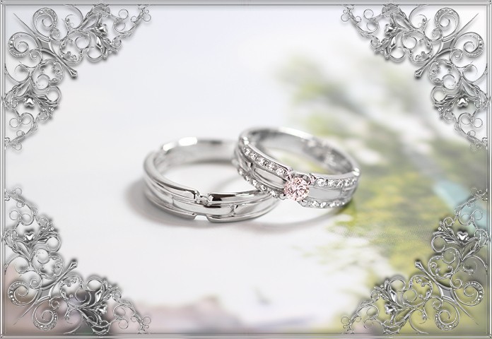 Ondine（オンディーヌ）』 【1点物】 Pt900 ピンクダイヤモンド